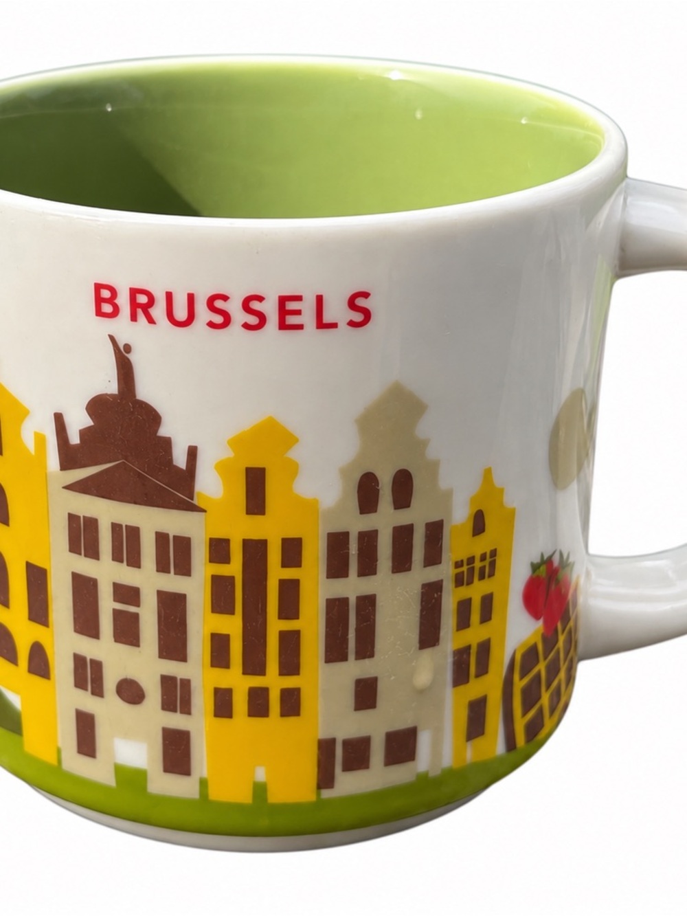 Starbucks Brussels “You Are Here” Mug 14oz Green Interior